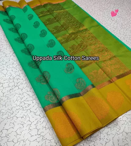 Green Silk Cotton Saree
